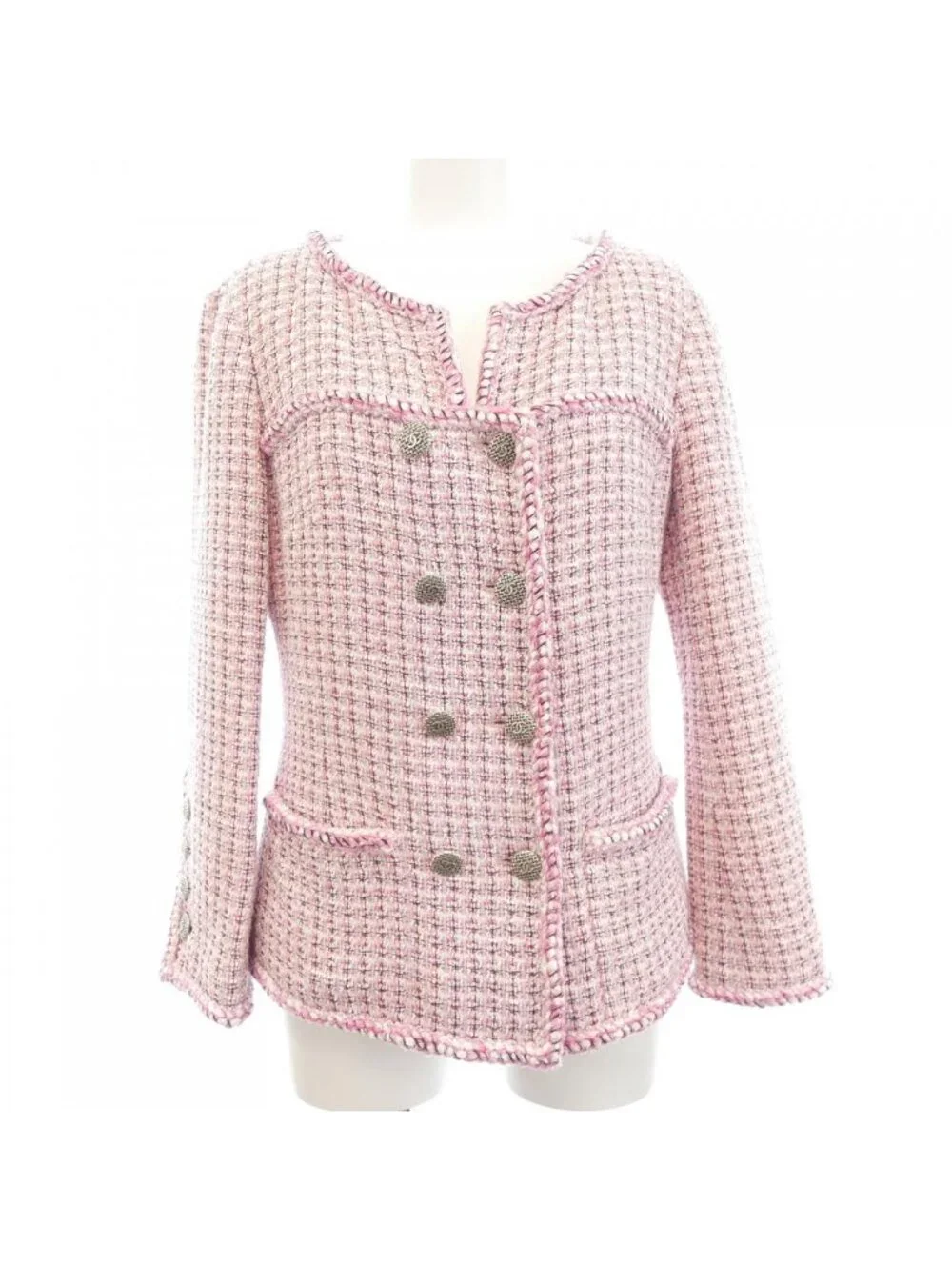 Chanel Collarless Jacket Pink